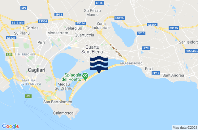 Mapa de mareas Quartucciu, Italy