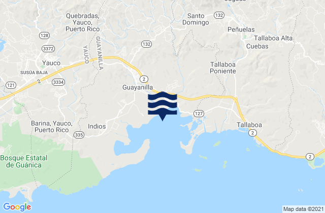 Mapa de mareas Quebrada Honda Barrio, Puerto Rico