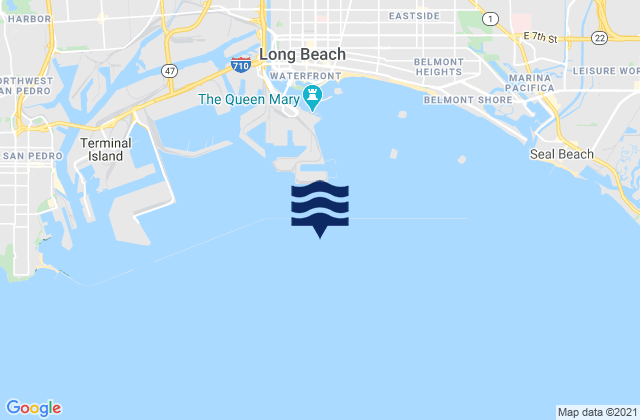 Mapa de mareas Queens Gate, United States