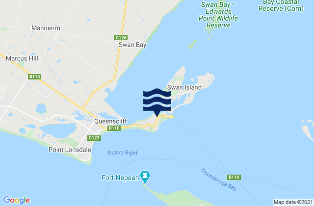 Mapa de mareas Queenscliff, Australia