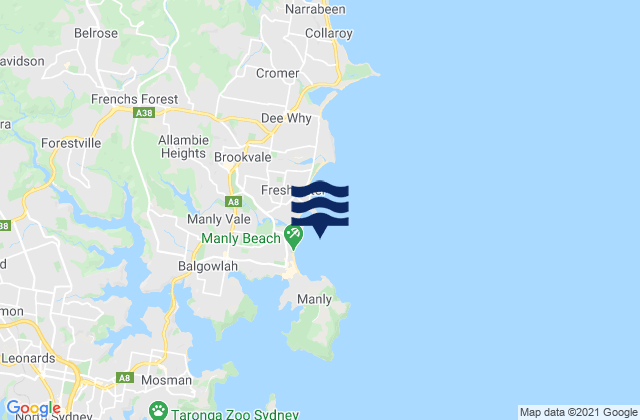 Mapa de mareas Queensie Bombie, Australia