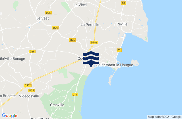 Mapa de mareas Quettehou, France