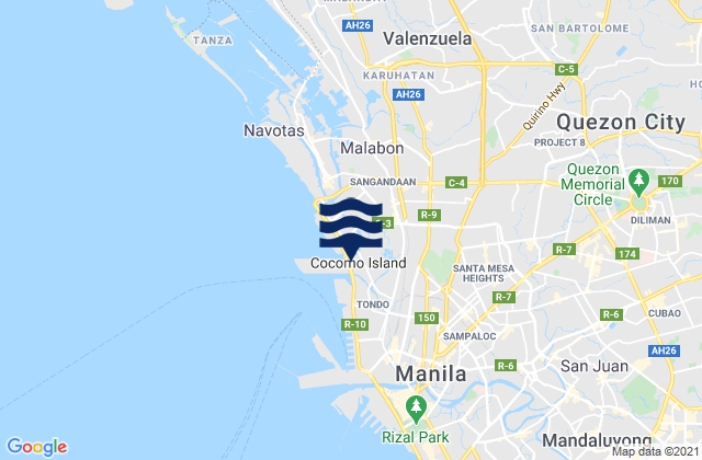 Mapa de mareas Quezon City, Philippines
