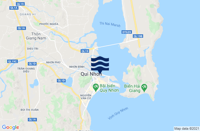 Mapa de mareas Qui Nhon, Vietnam