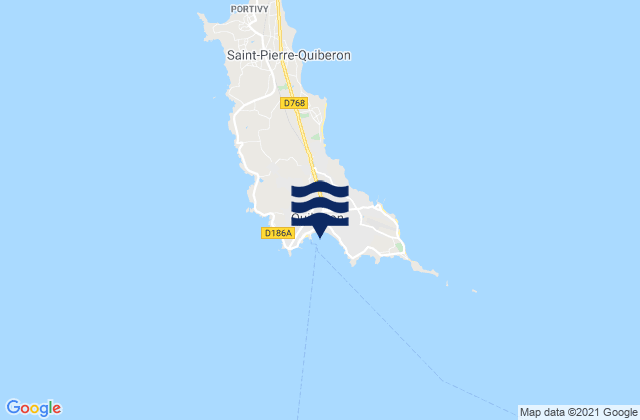 Mapa de mareas Quiberon, France