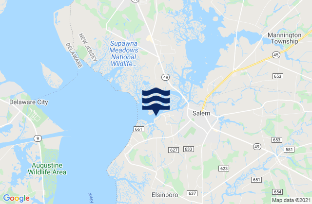 Mapa de mareas Quinton, United States