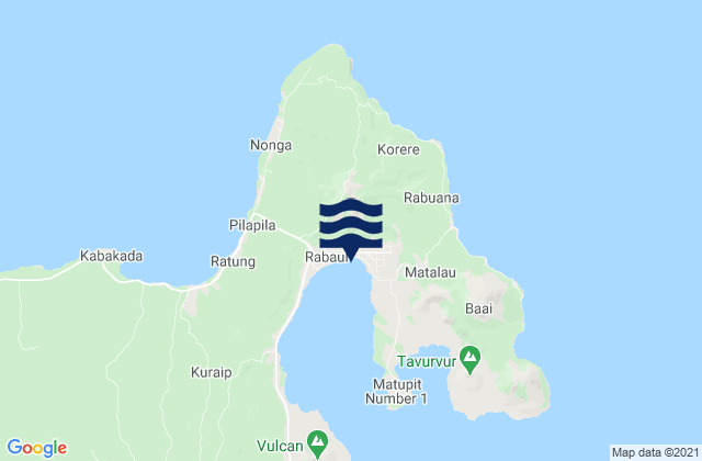 Mapa de mareas Rabaul, Papua New Guinea