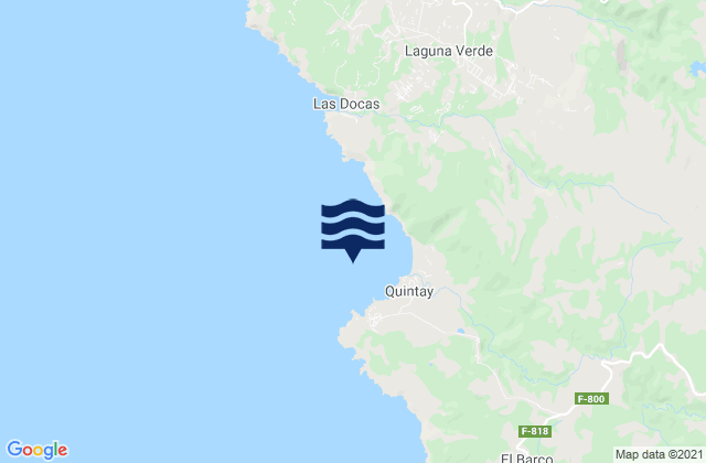 Mapa de mareas Rada Quintay, Chile