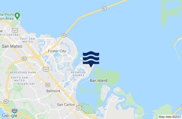 Mapa de mareas Radio Beach, United States