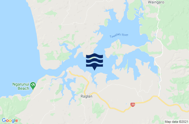 Mapa de mareas Raglan Harbour, New Zealand