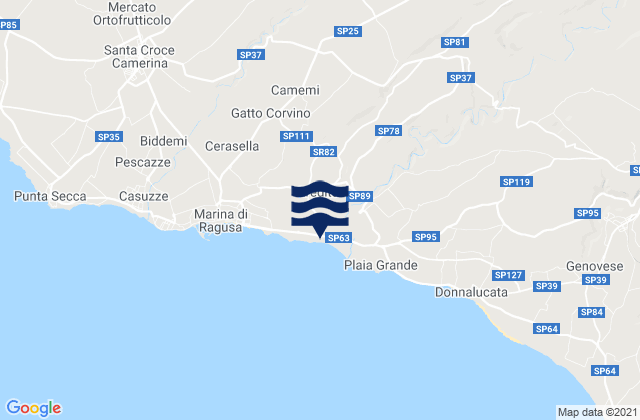 Mapa de mareas Ragusa, Italy