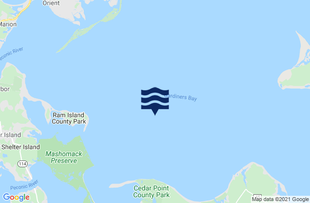 Mapa de mareas Ram Island 2.2 miles east of, United States