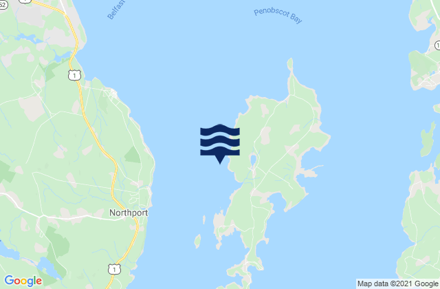 Mapa de mareas Ram Island west of West Penobscot Bay, United States