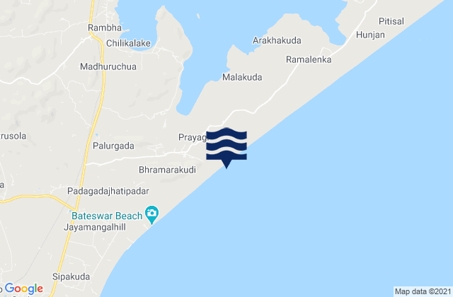 Mapa de mareas Rambha, India