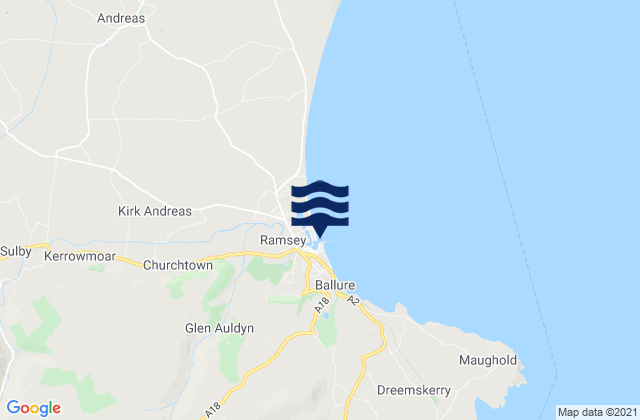 Mapa de mareas Ramsey, Isle of Man