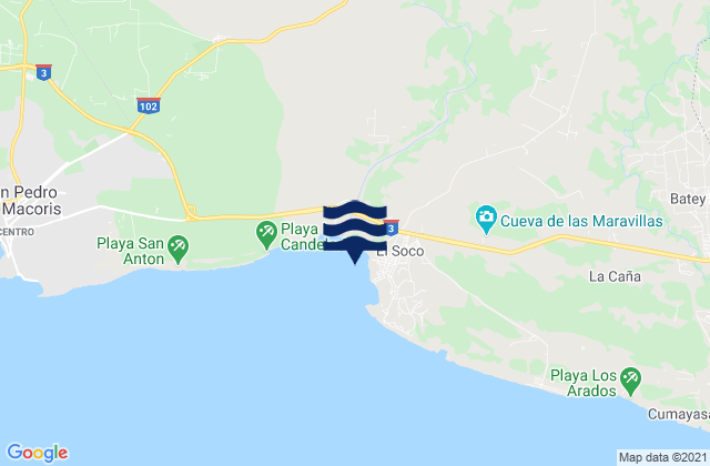 Mapa de mareas Ramón Santana, Dominican Republic