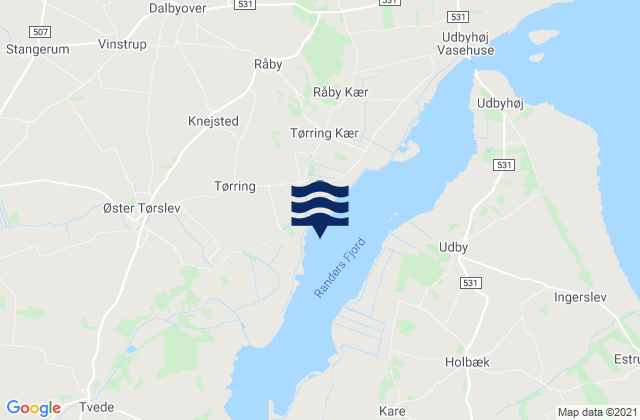 Mapa de mareas Randers Kommune, Denmark