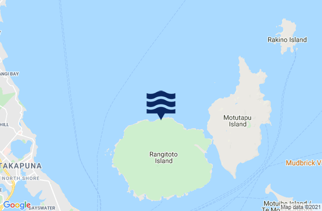 Mapa de mareas Rangitoto Island, New Zealand