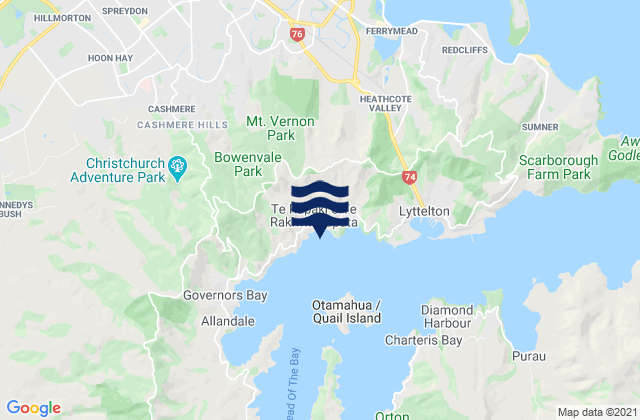 Mapa de mareas Rapaki Bay, New Zealand