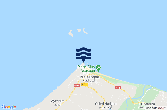 Mapa de mareas Ras El Ma, Morocco