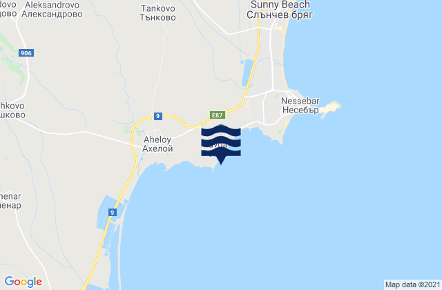 Mapa de mareas Ravda, Bulgaria