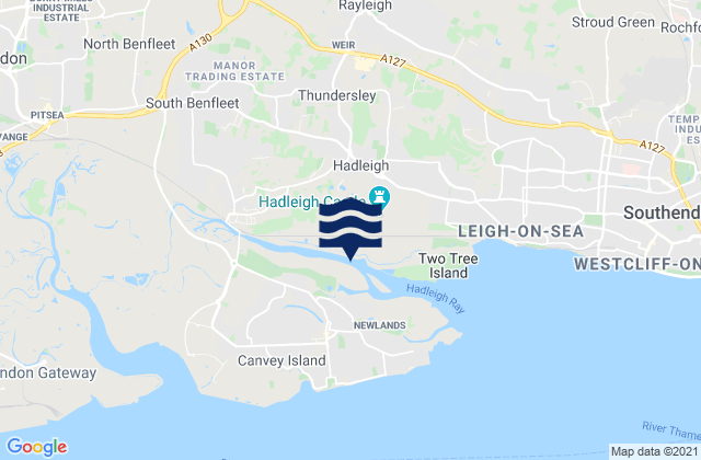 Mapa de mareas Rayleigh, United Kingdom