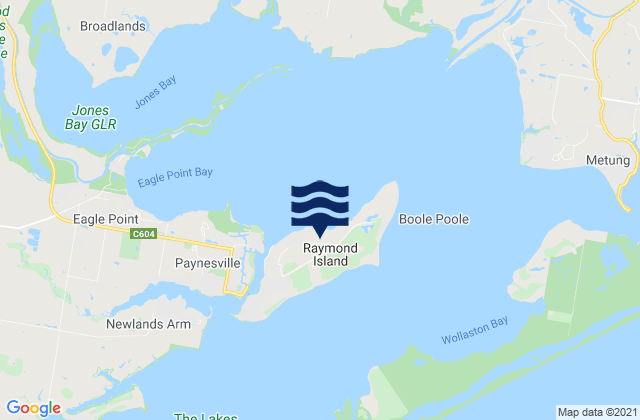 Mapa de mareas Raymond Island, Australia