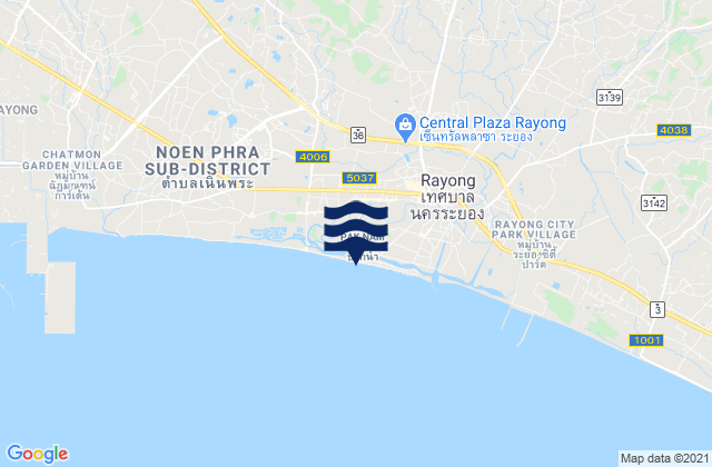 Mapa de mareas Rayong, Thailand