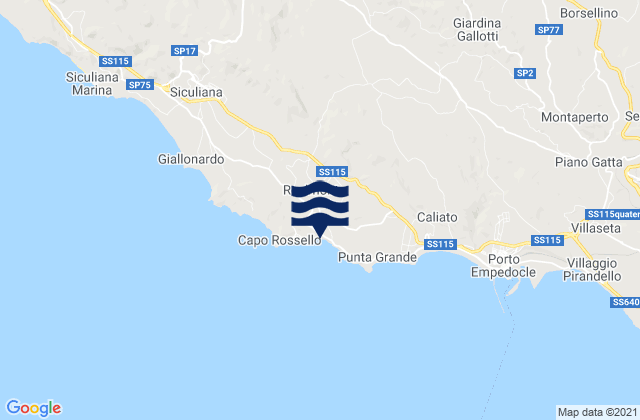 Mapa de mareas Realmonte, Italy