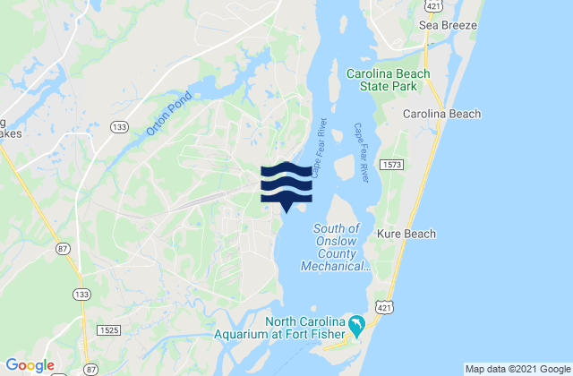 Mapa de mareas Reaves Point, United States