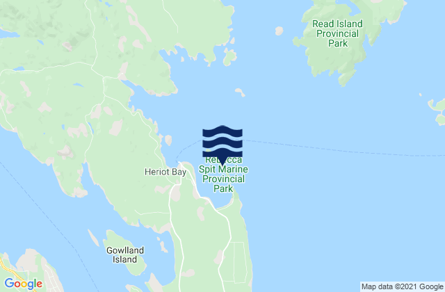 Mapa de mareas Rebecca Spit, Canada
