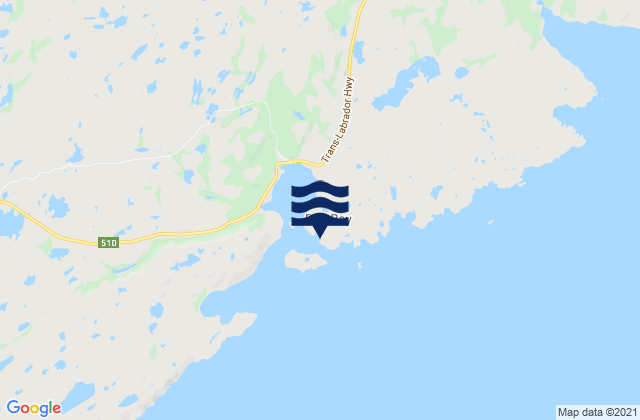 Mapa de mareas Red Bay, Canada