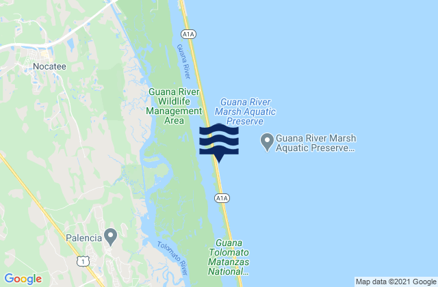 Mapa de mareas Red Bay Point St Johns River, United States