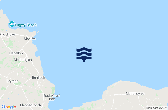 Mapa de mareas Red Wharf Bay, United Kingdom