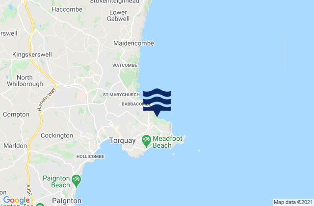 Mapa de mareas Redgate Beach, United Kingdom