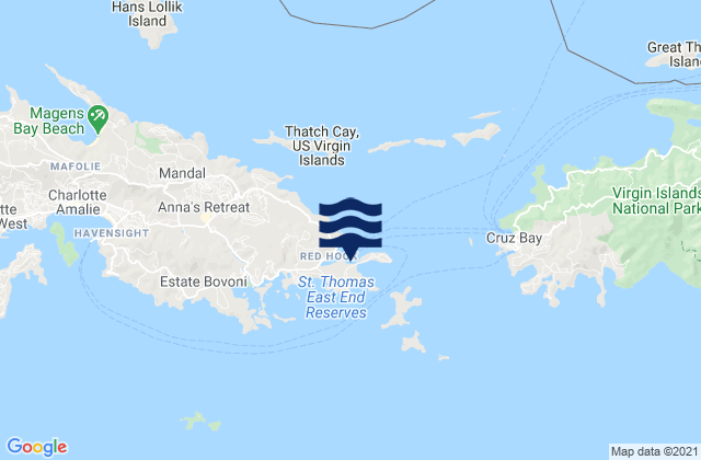 Mapa de mareas Redhook Bay (Saint Thomas), U.S. Virgin Islands