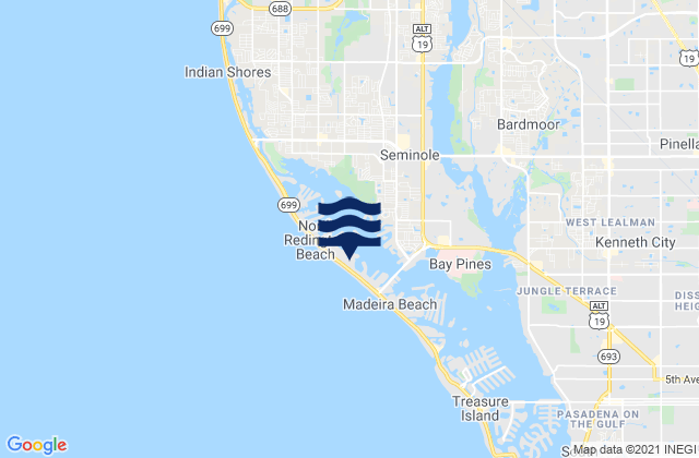 Mapa de mareas Redington Beach, United States