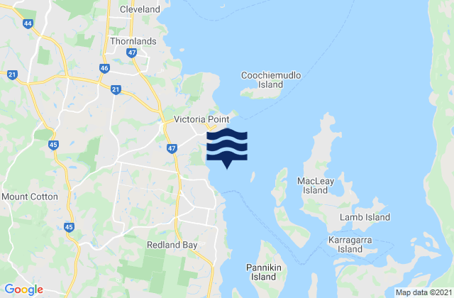 Mapa de mareas Redland Bay, Australia