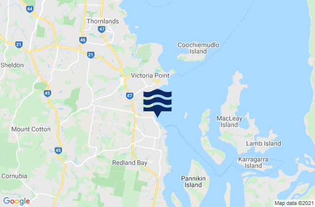 Mapa de mareas Redland Bay, Australia