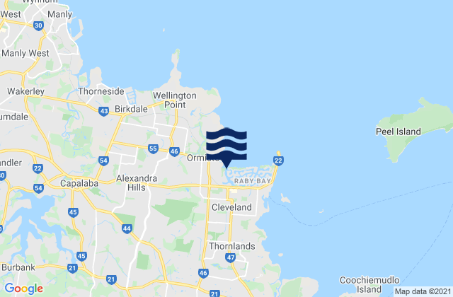 Mapa de mareas Redland, Australia