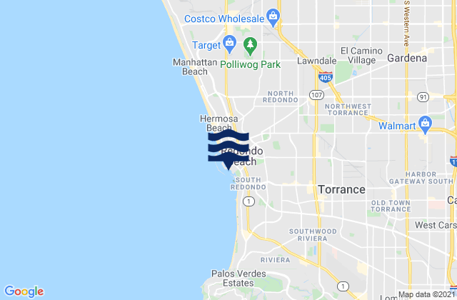Mapa de mareas Redondo Beach, United States