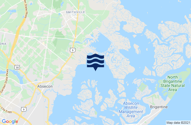 Mapa de mareas Reeds Bay, United States