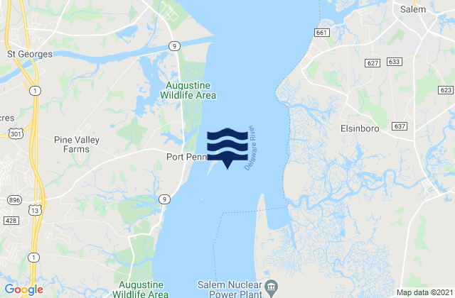 Mapa de mareas Reedy Island (off end of pier), United States