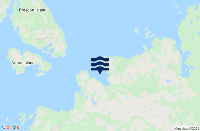 Mapa de mareas Refuge Bay, Canada