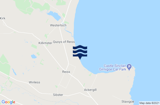 Mapa de mareas Reiss Beach, United Kingdom