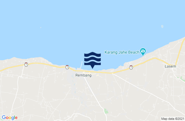 Mapa de mareas Rembang, Indonesia