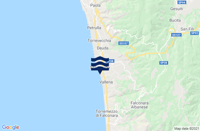 Mapa de mareas Rende, Italy