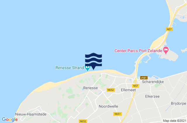 Mapa de mareas Renesse, Netherlands