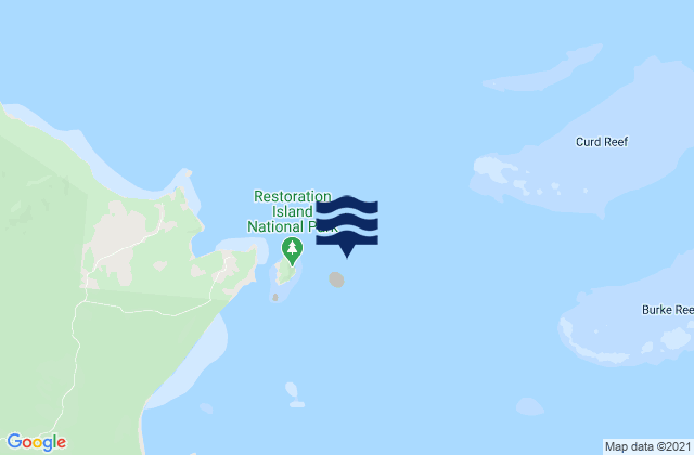 Mapa de mareas Restoration Island, Australia