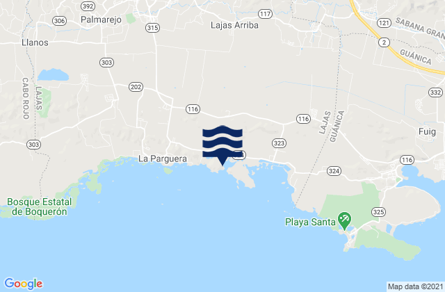 Mapa de mareas Retiro Barrio, Puerto Rico